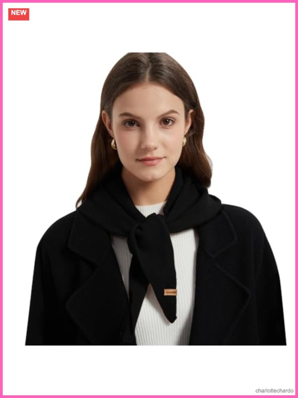 100% Merino Wool Triangle Scarf Knit Neck Warmer Winter Wrap